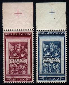 VATICANO - PA Graziano 2 val. cpl. bordo di ... 