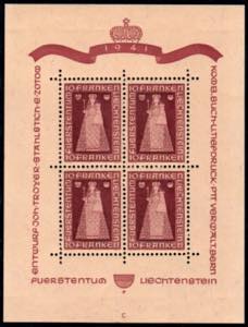 ESTERO - Liechtenstein - foglietto Madonna ... 