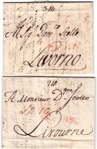 PREFILATELICHE E FRANCHIGIE - 2 lettere da ... 