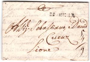 PREFILATELICHE E FRANCHIGIE - DE MILAN - SD ... 