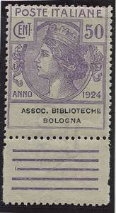 Assoc. Biblioteche Bologna 4 val. cpl. (1/4).