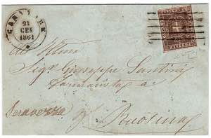 Da Camaiore 21 GEN 1861 a Ruosina con 10 c. ... 