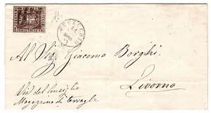 Da Fucecchio 11 NOV 1860 - ditale a Livorno ... 