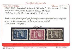 EGEO - Pittorica 1929 serie cpl. 9 ... 