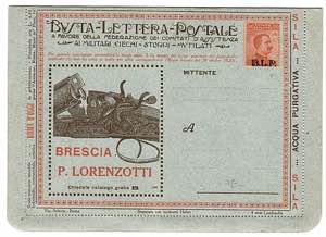 B.L.P. - B.L.P. 20 c. (7) su busta Brescia ... 