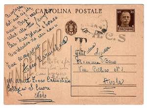 AMGOT SICILIA - Cartolina postale 30 c. ... 