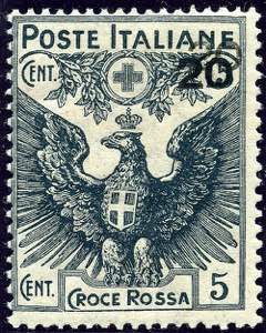 VITTORIO EMANUELE III - Croce Rossa 20/15 c. ... 