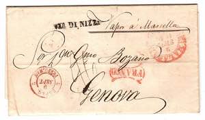 VIE DI MARE - Da Malaga 31 AGO 1846 a Genova ... 