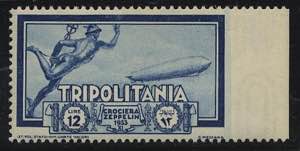 TRIPOLITANIA - Zeppelin 12 l. non dent. a ... 