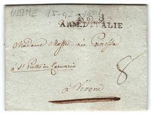 POSTA MILITARE - Da Udine 15 FEB 1801 a ... 