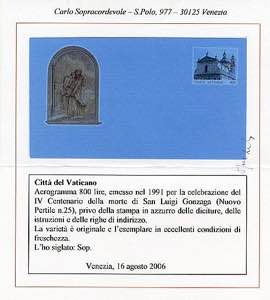 VATICANO - A 29-, 800 l. S. Luigi ... 