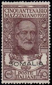 SOMALIA - Mazzini saggio 40 c. (P2). Molto ... 