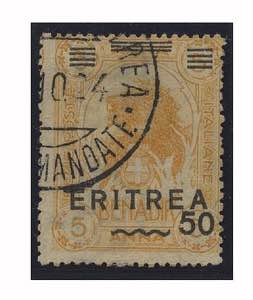 ERITREA - Leone Eritrea 50 c./5 a sopr. ... 