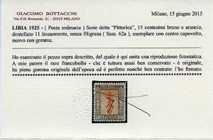 LIBIA - Pittorica 15 c. dent. 11 ... 