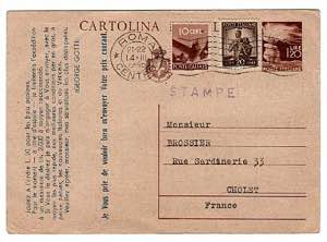 CARTOLINE LUOGOTENENZA - C 127A, 1,20 l. da ... 