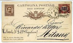 CARTOLINE REGNO DITALIA - C 5, 10 c. da ... 