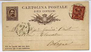 CARTOLINE REGNO DITALIA - C 5/88, 10 c. ... 
