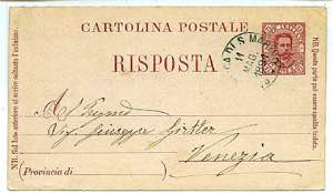 CARTOLINE REGNO DITALIA - C 19, RISP 7 ½ ... 