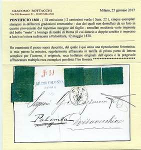 PONTIFICIO - Da Roma 12 MAG 1870 a ... 