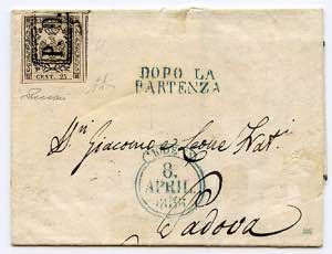MODENA - Da Modena 8 APRIL 1855 a Padova con ... 