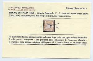 VITTORIO EMANUELE II - Cifra 2 c. ... 