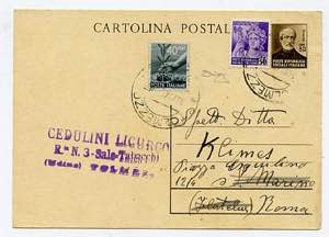 CARTOLINE LUOGOTENENZA - Cart. postale 30 c. ... 