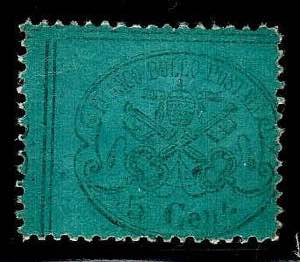 PONTIFICIO - III em. 5 c. azzurro verdastro ... 