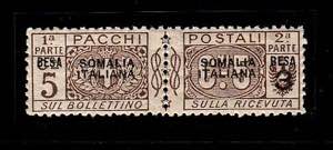 SOMALIA - Pacchi p. 3 b./5 c. senza cifra ... 