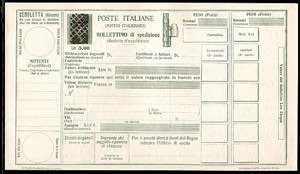 BOLLETTINI PACCHI - Luogotenenza P72, 5 l. ... 