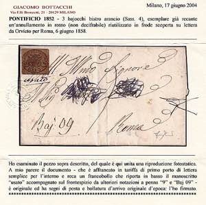 PONTIFICIO - Da Orvieto 26.10.1858 ... 