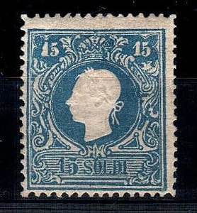 LOMBARDO VENETO - Effigie 15 s. azzurro II ... 