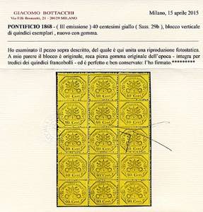 PONTIFICIO - III em. 40 c. giallo, ... 