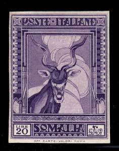 SOMALIA - Pittorica - prova 20 l. Antilope ... 
