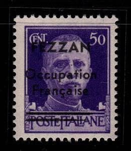 FEZZAN - Fezzan 50 c. sopr. su Imperiale (1).