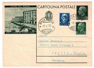 CARTOLINE REGNO DITALIA - C 87, 15 c. Bari ... 