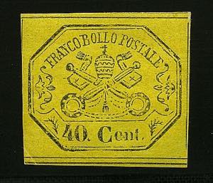 PONTIFICIO - II em. 40 c. giallo (19). AD.
