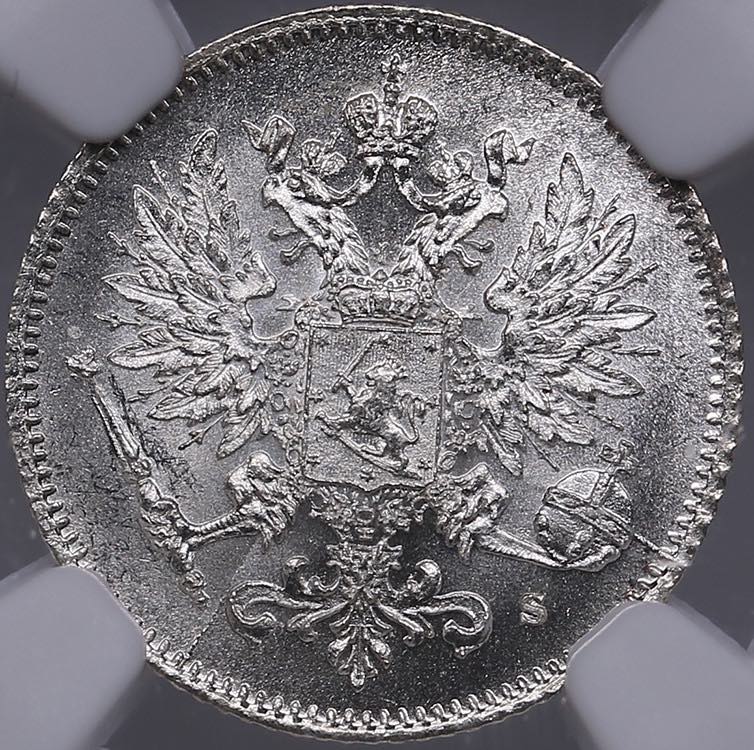 Russia, Finland 25 pennia 1915 S - NGC MS 67 An  - Auctions