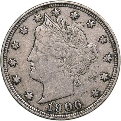 USA 5 cents 1906
4.98 g. VF/XF KM# ... 