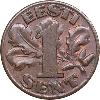 Estonia 1 sent 1929
1.90 g. ... 
