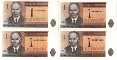 Estonia 1 kroon 1992 (4)
UNC