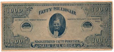 Estonia souvenir money 1000 ... 