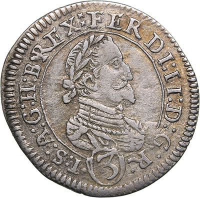 Austria 3 kreuzer 1625
1.75 g. ... 