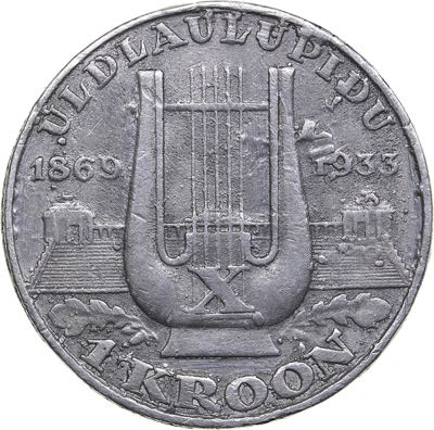 Estonia 1 kroon 1933 Song Festival ... 