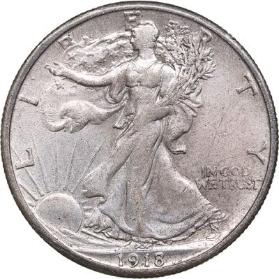 USA half dollar 1918
12.46 g. VF/VF