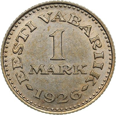 Estonia 1 mark 1926
2.54 g. XF/AU ... 