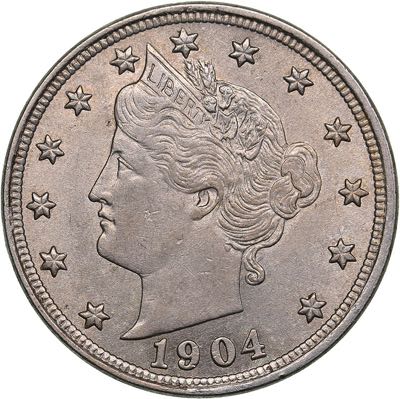 USA 5 cents 1904
5.07 g. AU/AU KM# ... 