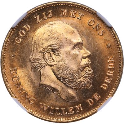 Netherland 10 gulden 1875 NGC MS ... 