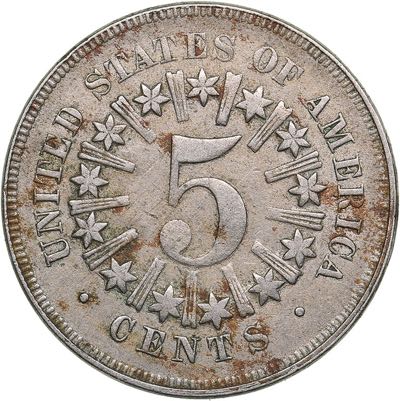 USA 5 cents 1866
5.08 g. XF/XF KM# ... 