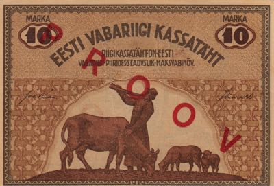 Estonia 10 marka 1919 SPECIMEN
VF