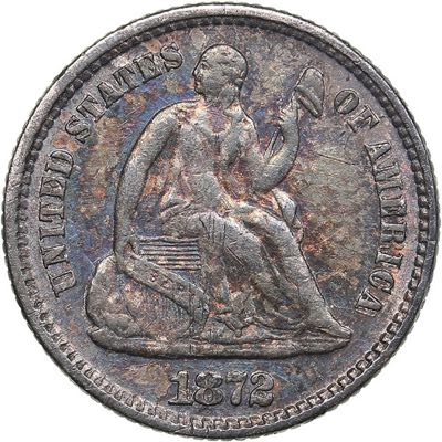 USA half dime 1873
1.22 g. VF/VF ... 